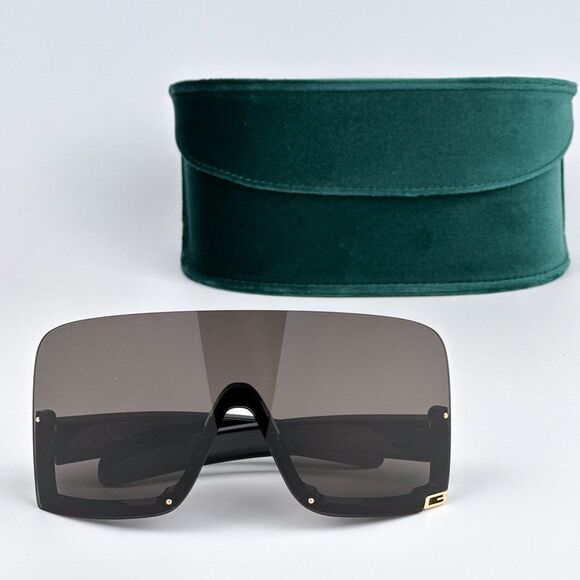 NEW Gucci GG1631S 004 Black Grey Shield Unisex Sunglasses GG 1631S
